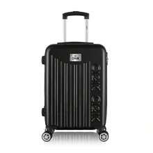 Maleta de Viaje 18 Pulgadas Carry On Rígida, Equipaje de Mano Cabina con 4 ruedas y candado integrado, Variedad de Colores - Negro - Ver 2