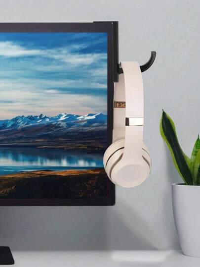 Headphone Hook Holder, Suitable For Computer Headphones, Monitor Screen, Desktop, Wall, Gaming Headset Organizer, Compact And Sturdy, Provides Strong Support For Headphones, Space-Saving.