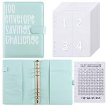 100pcs Envelope Money Saving Challenge Binder, Includes 100 Cash Envelopes For Savings Challenge, Lockable Savings Challenge Handbook, Easy And Fun Way To Save $5,050, Storage Organizer, Storage Box, Money Box, Desk Accessories, Suitable For Valentine's Day Gift, Easter, Back To School, Room Decor, Easter Gifts, Birthday, Travel Essentials, Graduation, Home Accessories, Party Supplies, Mother's Day Gift, Easter Basket - Multicolor - View 26
