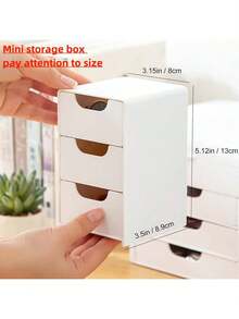 1pc Mini Desktop Storage Box For Beads, Jewelry, Cosmetics And Craft Supplies, Small Drawer-Style Desktop Organizer, Suitable For Office, Art, Craft, DIY Accessories, Perfect Back To School Gift For Teenage Girls, Room Decor - Multicolor - View 2