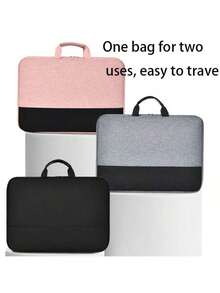 Waterproof Laptop Bag With Four Layers Of Protection, Suitable For 14-Inch/15.6-Inch Laptops, Available In Gray/Black/Pink. - Màu đen (15,6 inch) - Xem 3