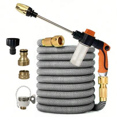 New Model Garden Watering Hose High Pressure Water Gun Joint Flexible Magic Telescopic Hose Car Wash Sprayer Cleaning Supplies