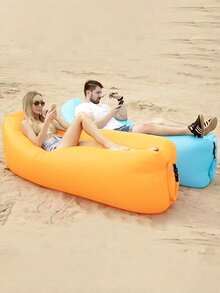 Outdoor Inflatable Bean Bag Chair, Portable Inflatable Sofa Lounger - Inflatable Bean Bag/Air Cushion, Quick Inflation Portable Air Mat, Single Person Recliner, Lightweight Foldable Travel Air Mat And Inflatable Sofa, Essential For Summer Beach - One Size Fits All - View 4
