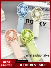 1/2个便携式迷你电动手持风扇，风量大，使用方便（不含电池） - 彩色 - 查看 6