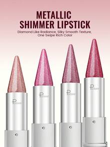 Pudaier 2支装奢华闪亮唇彩、唇膏和唇釉 - 持久光泽和质感，保湿、防水、防汗、不粘腻 - 18+21 - 查看 4