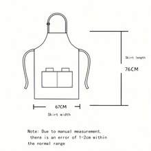 Canvas Waterproof Apron, Suitable For Kitchen, Catering, Restaurant, Home, Baking, Cooking, Minimalist And Fashionable - Multicolor - View 2