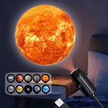 1个行星投影灯 + 3/6/10个可互换的月球、地球、木星、蓝月亮、星云投影灯，LED灯，适用于卧室天花板、照片背景装饰，360°旋转，可用于情人节、求婚、婚礼、露营、万圣节、圣诞节等场合的装饰。 - USB/行星款 - 查看 4