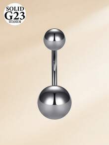 14G Anillos de ombligo de aleación de titanio G23 flotantes para mujeres, anillos de ombligo con CZ de respaldo plano, barra de ópalo en forma de corazón curvo, joyería de piercing de ombligo 10mm - Plateado - Ver 9