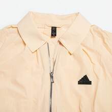 Adidas Women's Casual Short Stand Collar Jacket, Spring/Autumn IM8819 - Sand Brown/Black - View 2