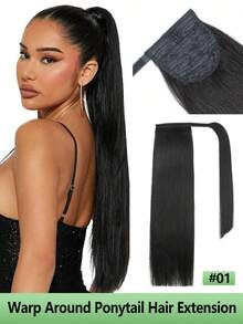 Tóc giả đuôi ngựa 13 lớp thoáng khí, thiết kế lưới hoa hồng, làm từ tóc thật, kèm 3 kẹp, mềm mại và bóng mượt, dễ đeo và tháo, thoải mái và bền lâu. - Nhiều màu - Xem 41