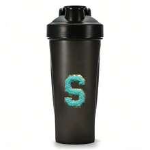 600毫升/20盎司摇摇杯蛋白粉冲调杯，字母A到Z图案水瓶，塑料搅拌杯，健身运动水杯，大容量塑料杯 - 綠色 - 查看 26