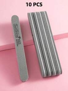 5/10pcs Rectangular Nail File Set, 0.47 Inch Thick, Suitable For Gel Nails, Washable Sponge Double-Sided 100/180 Grit Sandpaper For Grinding And Polishing - Multicolor - View 12