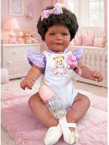 Realistic Reborn Baby Doll Sophia Black 50cm Mundo Kids - Baby Pink - View 1