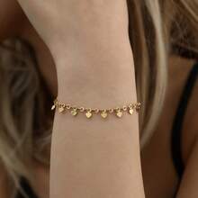 新款不锈钢星空吊坠可调节链手链，百搭小众设计 - 金色 - 查看 12