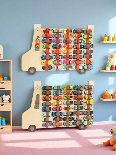 1pc Plush Car Doll Storage Rack, Fashionable Car Hanging Storage Hook, Suitable For Wall Hanging Decoration In Nursery