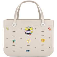 1pc Extra-Large Women's Beach Bag, Available In Multiple Colors, Large-Capacity EVA Stylish Shopping Bag, Shoulder Bag, Handbag, Open Design Multi-Functional Tote Bag - Suitable For Beach, Shopping, Pool, Sports, And Vacation. - 彩色 - 查看 12