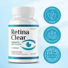 (3 Pack) Retina Clear – Retina Clear Eye Supplement Capsules Reviews, Official RetinaClear Vision Support Pills Health Natural Ingredients Vitamin Advanced Formula, 180 Capsules For 3 Months - 1 - 查看 5