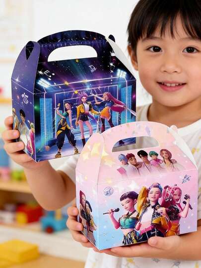 6pcs/12pcs Popular Korean Music Theme Party Decorations & Small Gifts, Whistle Boxes & Anime Accessories, Random Styles, Great For Friends And Family