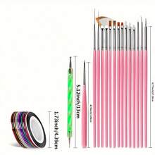 Nail Art Brushes Set, Nail Art Kit, Nail Design Kit, Nail Art Dotting Pens, Nail Stickers, Butterfly Nail Art Sequins, Nail Foils, Nail Art Flakes Iridescent, Rhinestones For Nails - Multicolor - View 8