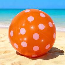 1pc Inflatable Polka Dot Beach Ball, PVC Material In Multiple Colors, Plastic Ball For Water Recreation, Pool Party, Beach Party - Multicolor - View 9