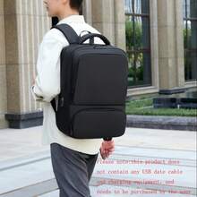 New Backpack For Men, Business Travel Commute Casual Stylish Laptop Backpack - Black - View 3
