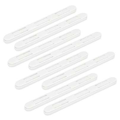 8 piezas Juego de rieles de cajón, Soporte de montaje de rieles de cesta sin perforación DIY, Para rieles deslizantes extraíbles en cestas, cajas, cajones de cocina y armario