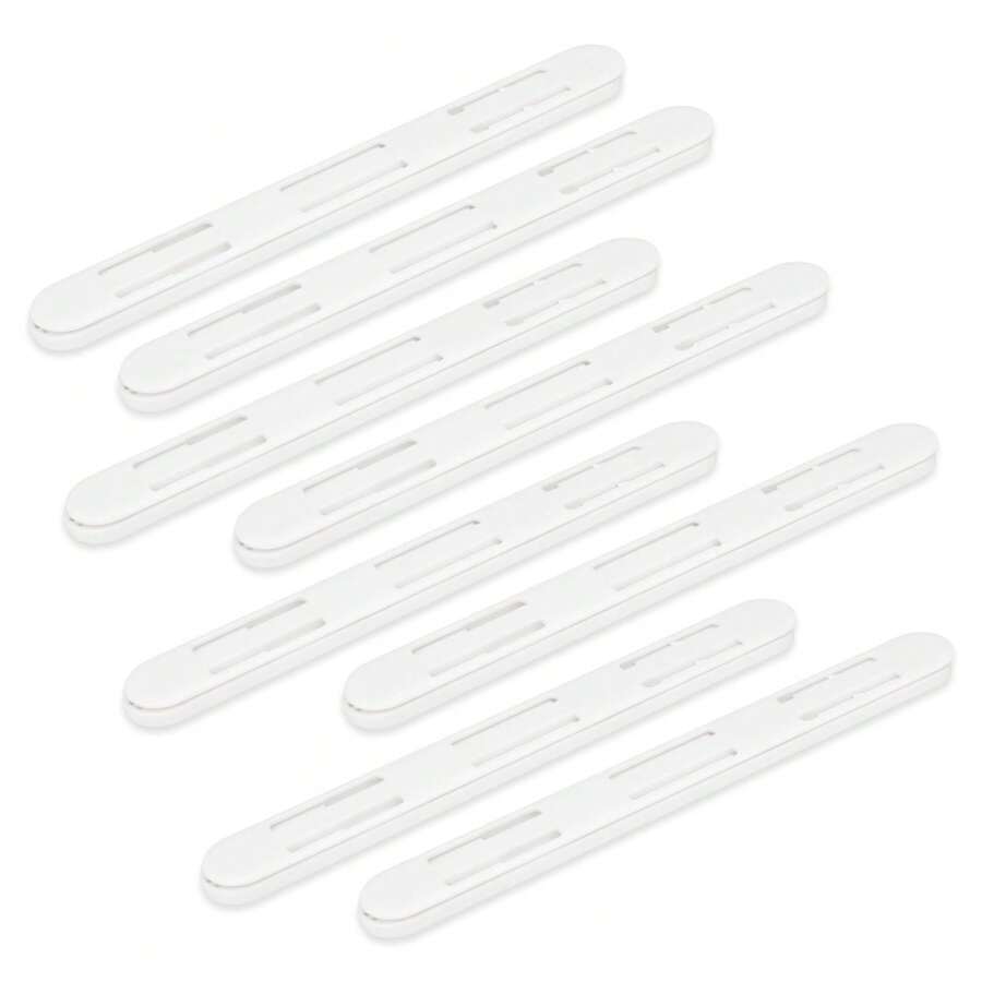 8pcs Drawer Slide Rail Kits, No Drilling DIY Basket Slide Rail Mounting Bracket, For Pull-Out Slide Rails In Baskets, Boxes, Kitchen And Closet Cabinet Drawers - View 1