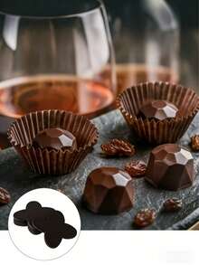 Bộ 100 hộp đựng sô cô la ngày Valentine, lót cốc sô cô la, khay đựng sô cô la, giá đựng kẹo và tráng miệng hình hoa có thể gấp gọn, bánh kẹo năm mới, thích hợp cho đám cưới, sinh nhật, tiệc tùng, tiệc trà, ngày Valentine. - Nhiều màu - Xem 2