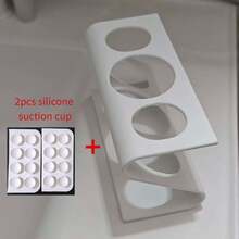 Organizador eléctrico de 3 ranuras para cepillo de dientes y pasta de dientes, estante organizador de baño, estante de almacenamiento para encimera de tocador, soporte para maquinilla de afeitar - Blanco - Ver 5