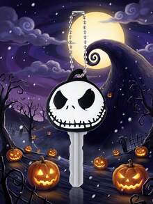 Disney Móc khóa PVC hình nhân vật hoạt hình Jack, Sally, Skellington, được cấp phép chính thức, quà tặng 1 chiếc. - A - Xem 1