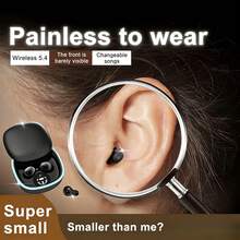 Invisible Wireless Earbuds - Deep Bass, Noise-Proof, Suitable For Various Scenarios (Workout/Sleep/Work/Study), 3 Colors - Perfect Daily Use Gift For Students/Fitness Enthusiasts - 彩色 - 查看 5