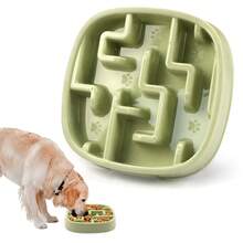 Slow Feeder Dog Bowl – Non Slip Anti Gulping Pet Feeding Dish, Fun Slow Eating Bowl For Large Medium Small Dogs Puppy - D 紅色 - 查看 2