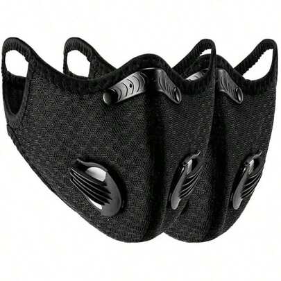 M Plus Dust Mask, Breathable Reusable Face Mask With 4 Activated Carbon Filters For Woodworking Construction Mowing Grinding