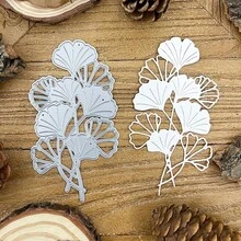 1pc Ginkgo Leaf Flower Metal Cutting Die, Suitable For DIY Scrapbooking, Album, Greeting Card, Home Decor, Holiday Blessings - A - View 2
