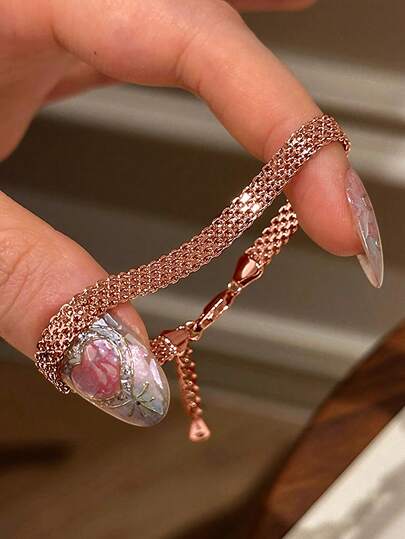 GAGAFEEL A S925 Sterling Silver Sparkling Wide Woven Bracelet With Four Rows Of Golden Dragon Tank Bracelets For Men And Women, Featuring Hip-Hop , As A Birthday Gift For Friends