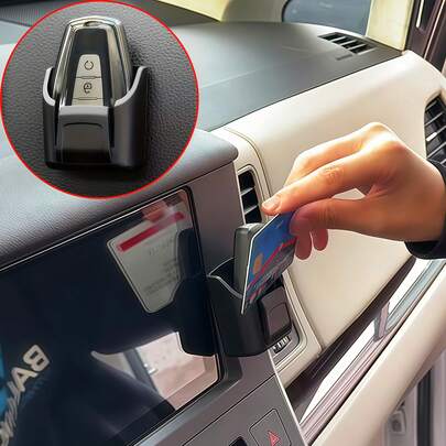 1pc Car Key Storage Box, Non-Slip & Wear-Resistant, Organizer For Car Dashboard/Center Console Remote Control, Vehicle Key Holder Accessory