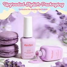Beetles Pink Gel Polish - Strawberry Milk Light Pink Pastel Nail Polish, Same Color Same Bottle, Long Lasting Soak Off UV LED Nail Art, Spring Manicure Salon Gifts For Her - 春日薰衣草馬卡龍的滋味 - 查看 5