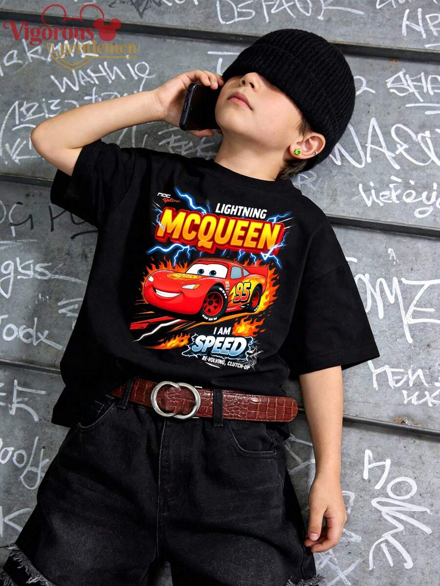 Disney Y2K Millennium Racing Style | Kids Clothing - Black - View 1