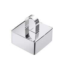 3-Inch Stainless Steel Round, Square, Triangle, Flower, Heart Shaped Cake Cutter Set (Includes 1 Pusher And 1 Mold Ring); Round Pastry Cutter, Pastry Round Ring, Mousse Mold With Pusher Ring Mold, Perforated Mousse Ring, Stainless Steel Cookie Cutter - Silver - View 15
