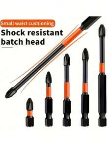 6pcs PH2 Screwdriver Bits - Durable Metal Impact Bits For Industrial Use Manual Tool - A - View 6