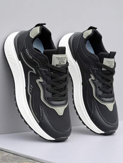 Zapatillas de running para hombres, zapatillas deportivas ultraligeras con amortiguación de impactos, zapatillas casuales transpirables antideslizantes con suela blanda para correr en carretera en todas las estaciones