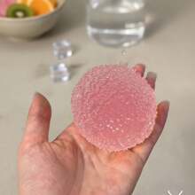 1pc Handmade Squishy Ball, Maltose Grass Ball Mochi Texture Toy, Handcrafted Slow Rising Stress Ball, Finger Suction Decompression Fidget Toy - Hồng - Xem 3