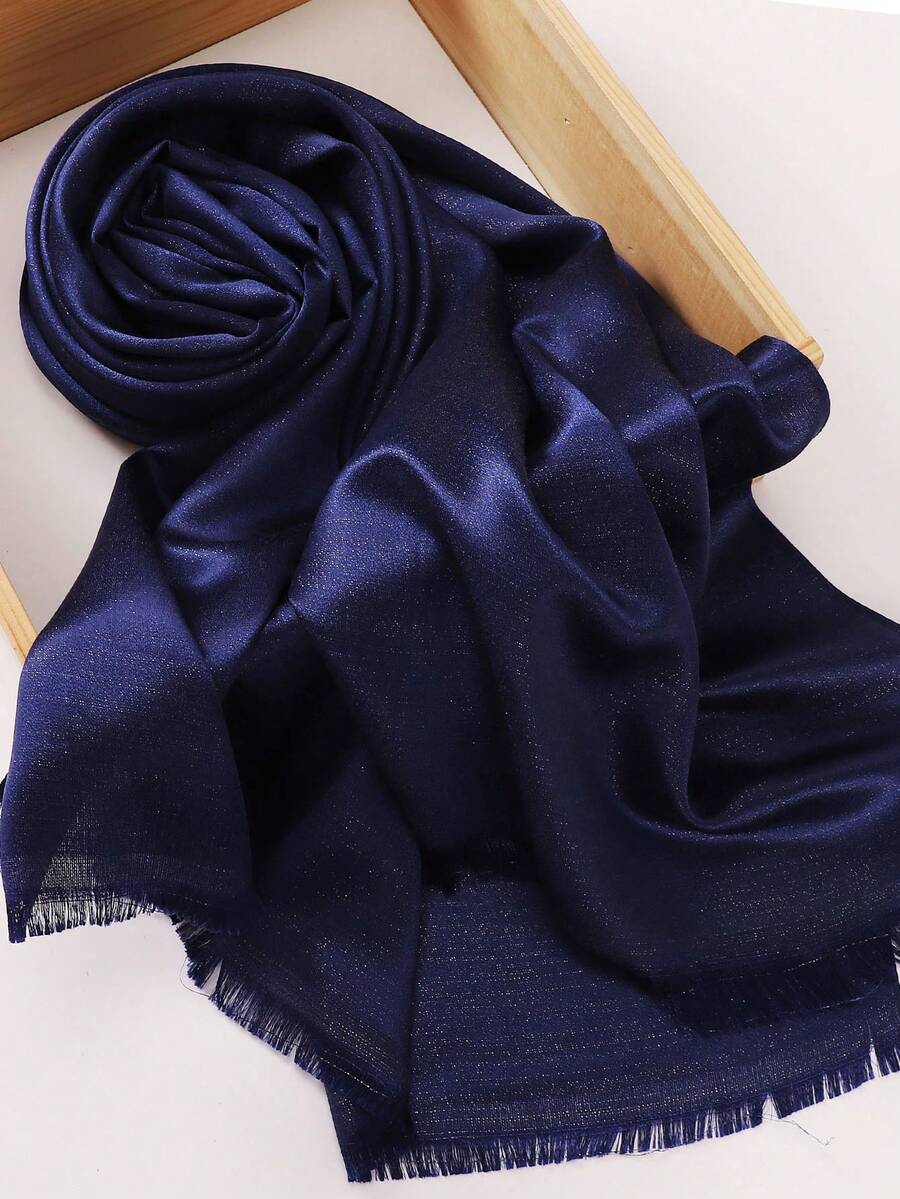 Fashionable Spring/Summer New Modest Hijab Satin Gold Thread Scarf Shawl Muslim Headscarf