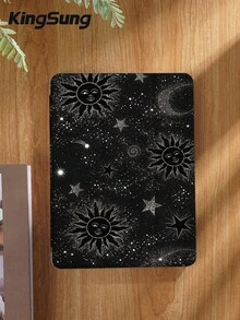 Kingsung 太阳与星辰图案平板电脑保护套，兼容 iPad 9.7/10.2/10.5/10.9/12.9/Pro 11（第十代），兼容三星 Galaxy Tab S6 Lite 10.4 英寸，兼容 Kindle Paperwhite 第十二代（2024 年款），Kindle 第十一代（2022 年款），Kobo Clara Colour，柔软防摔，智能支架/自动唤醒/睡眠功能 - 彩色 - 查看 2