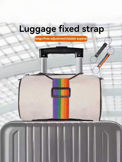 1-3 Pieces Of Luggage Straps, Packing Straps, Travel Bag Securing Straps, Luggage Elastic Cords, Binding Straps, Luggage Ties, Multi-Functional Strong Adjustable Luggage Connecting Straps, Stacking And Hands-Free Travel, Adjustable Elastic Straps To Connect Two Suitcases, Secure Carry-On Luggage And Travel Essentials.