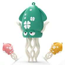 发条章鱼跳舞玩具，手动上弦，爬行跳舞机制，可漂浮在浴缸中，亲子互动减压吊坠，适合3岁以上男孩女孩的生日礼物 - 彩色 - 查看 7
