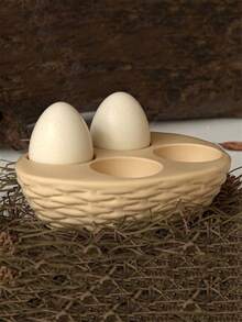 4-Grid Woven Silicone Egg Tray Mold, DIY Candle Egg Storage Box Plaster Mold - White Silicone Mold - View 4