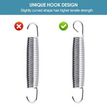Set Of 35 Trampoline Replacement Springs, Heavy-Duty Galvanised 5.5" 14cm Silver - A - View 5