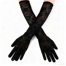 1 đôi găng tay opera ren hoa hồng, chất liệu ren co giãn, dài quá khuỷu tay, thích hợp cho cô dâu trong đám cưới, tiệc tùng trang trọng, trang trí biểu diễn. - Nhiều màu - Xem 8