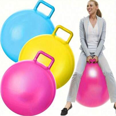 1 pieza Pelota saltarina extra grande de 65 cm de ancho - Hecha de material de PVC especial grueso, adecuada para ejercicio en el patio trasero, fiesta de cumpleaños, interacción familiar y relajación. Juego de fiesta, accesorio de fitness divertido, pelota saltarina gigante, asa reforzada, pelota saltarina para adultos, pelota de fitness, recreación al aire libre, actividad familiar, regalo de cumpleaños, regalo de vacaciones